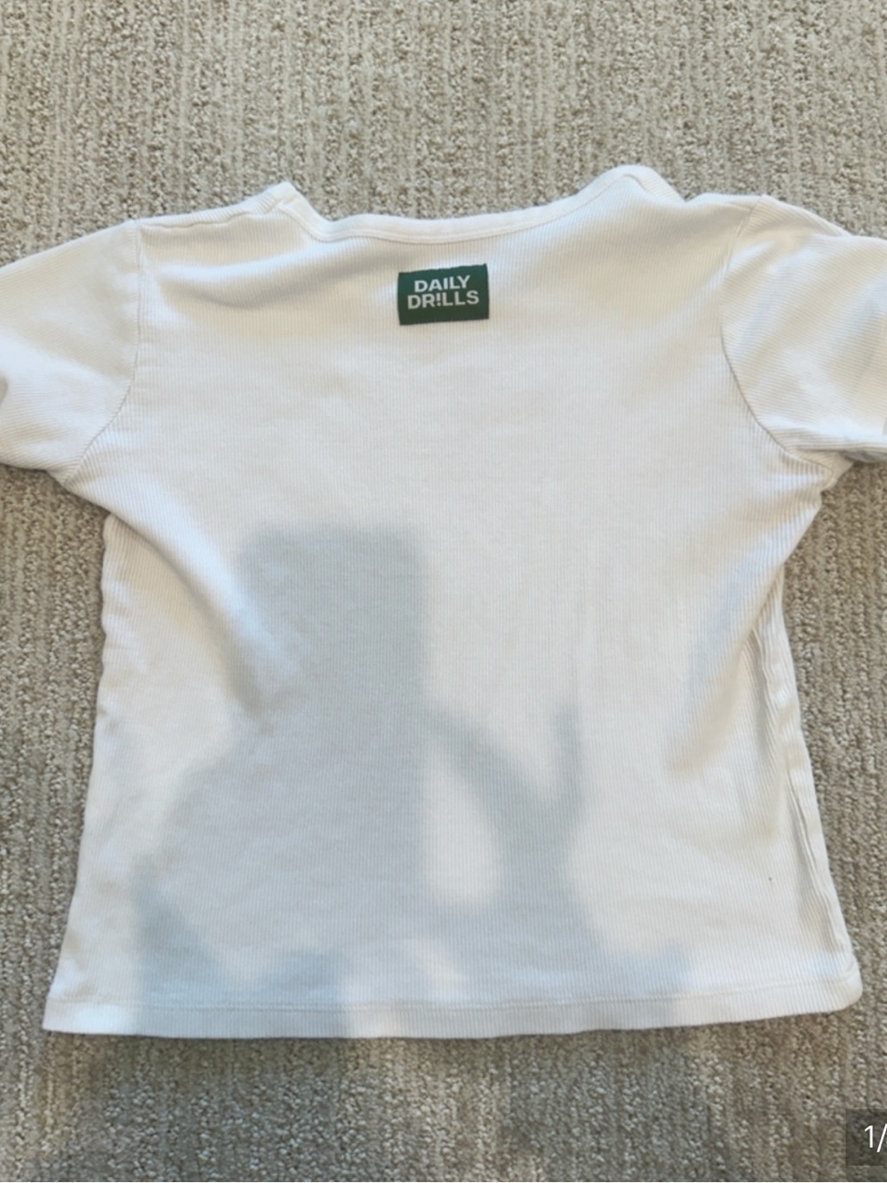 Daily Drills White Ribbed Tee